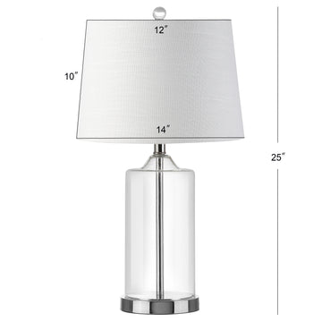 Walsh 25" Glass LED Table Lamp - JONATHAN Y